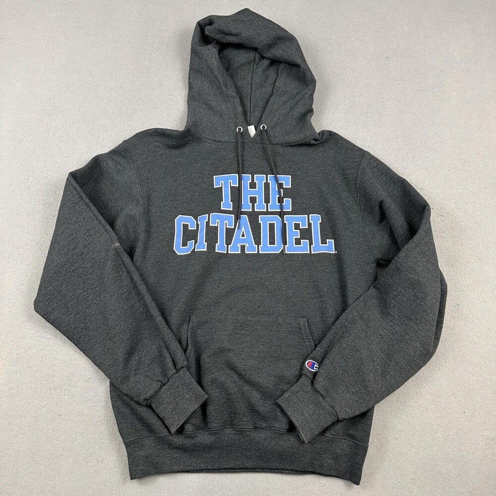 Citadel Bulldogs Hoodie Men Small Gray NCAA Football Champion Sweatshirt S